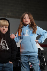 Children’s Baby Blue Tri Pawn Hoodie